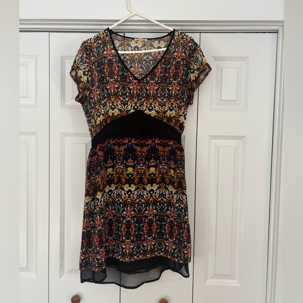 Multicolor Patterned Women's Dress